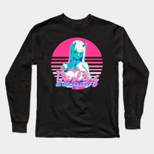 Darling in the Franxx Synthwave Aesthetic Edit Long Sleeve T-Shirt